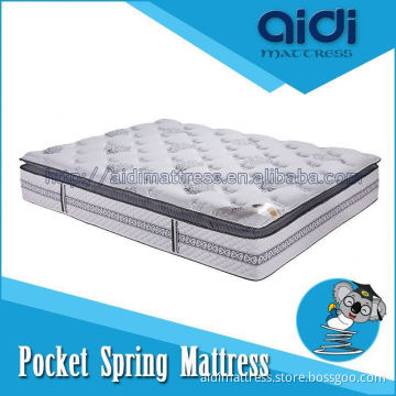 Pillow Top Perfect Fit Convoluted Foam Pocket Spring Mattress With Fire Barrier Fiber AC-1210